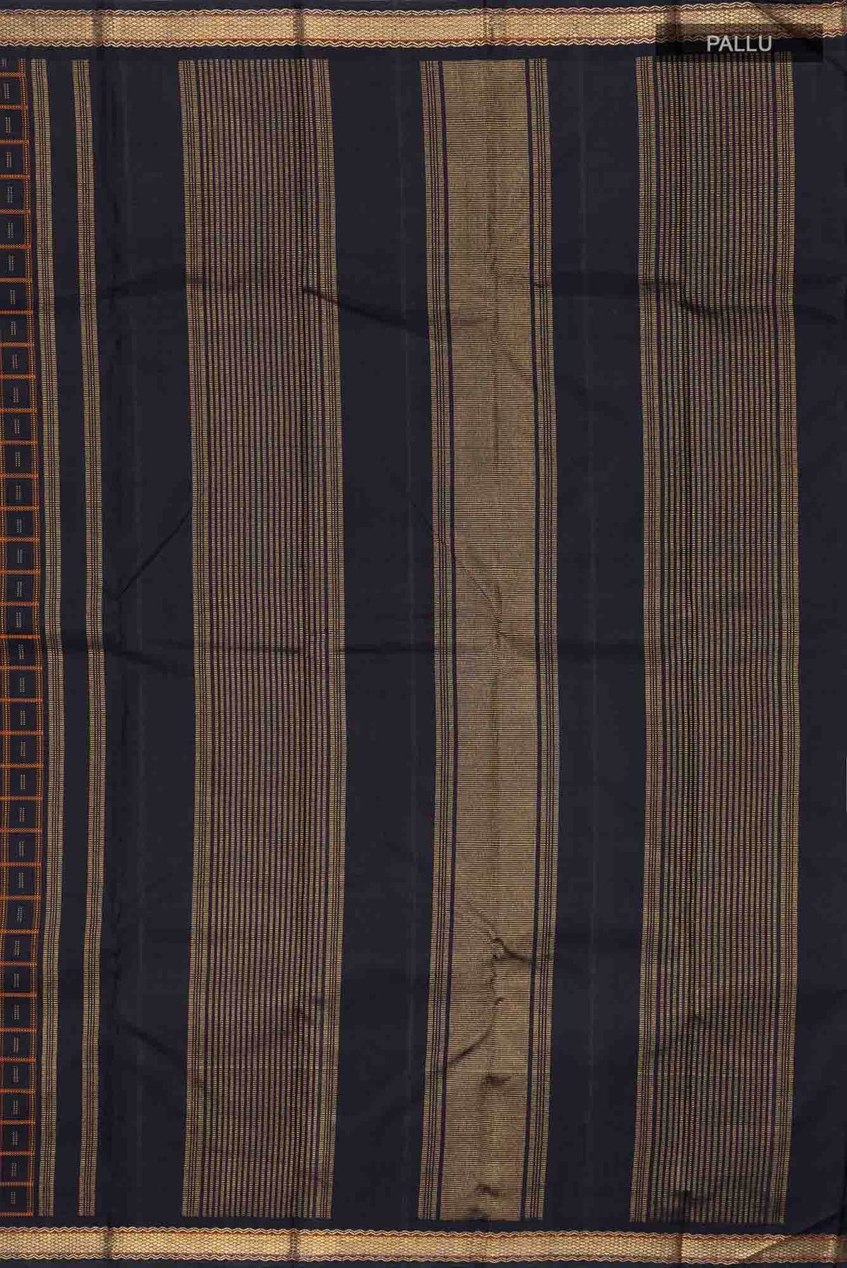 Pure Silk Pure Zari Black Kanjivaram Saree