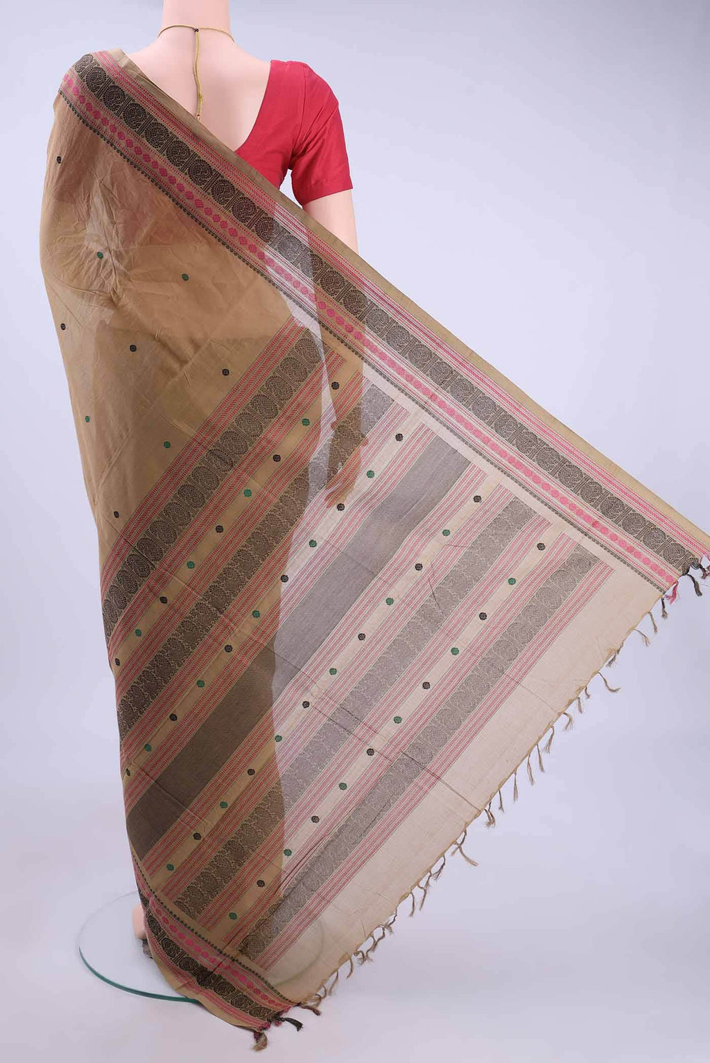Beige Kanchi Cotton Saree