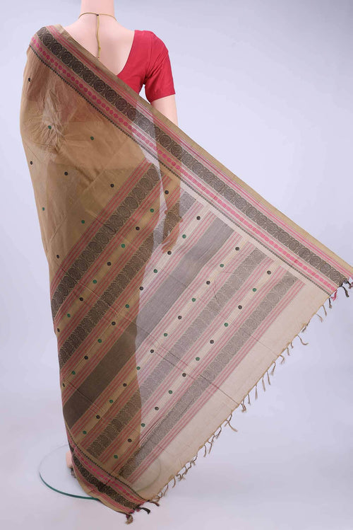 Beige Kanchi Cotton Saree