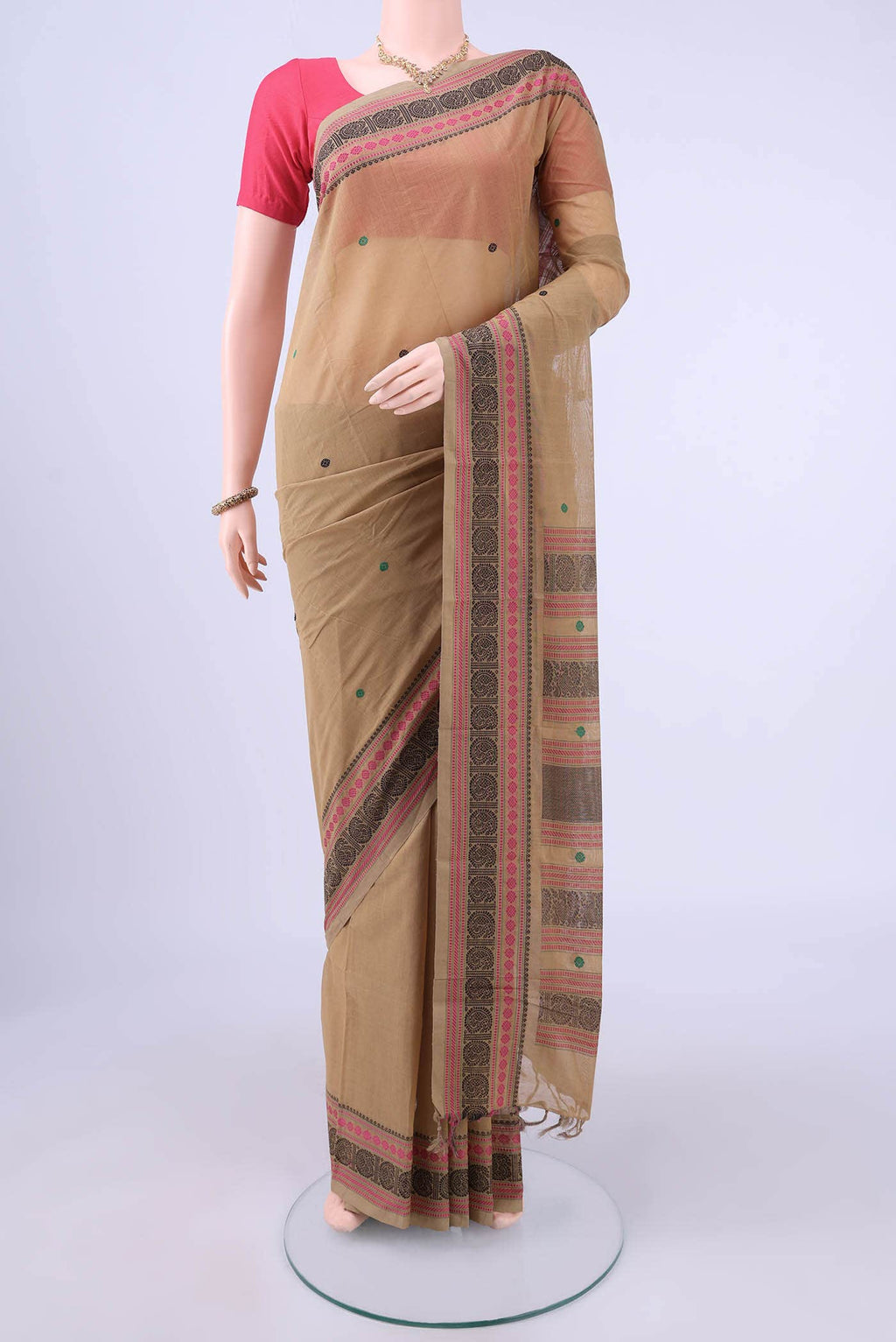 Beige Kanchi Cotton Saree