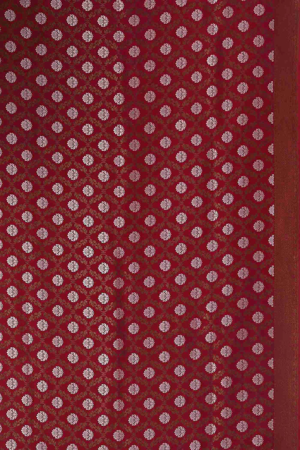 Maroon Banarasi Tussar Georgette Saree