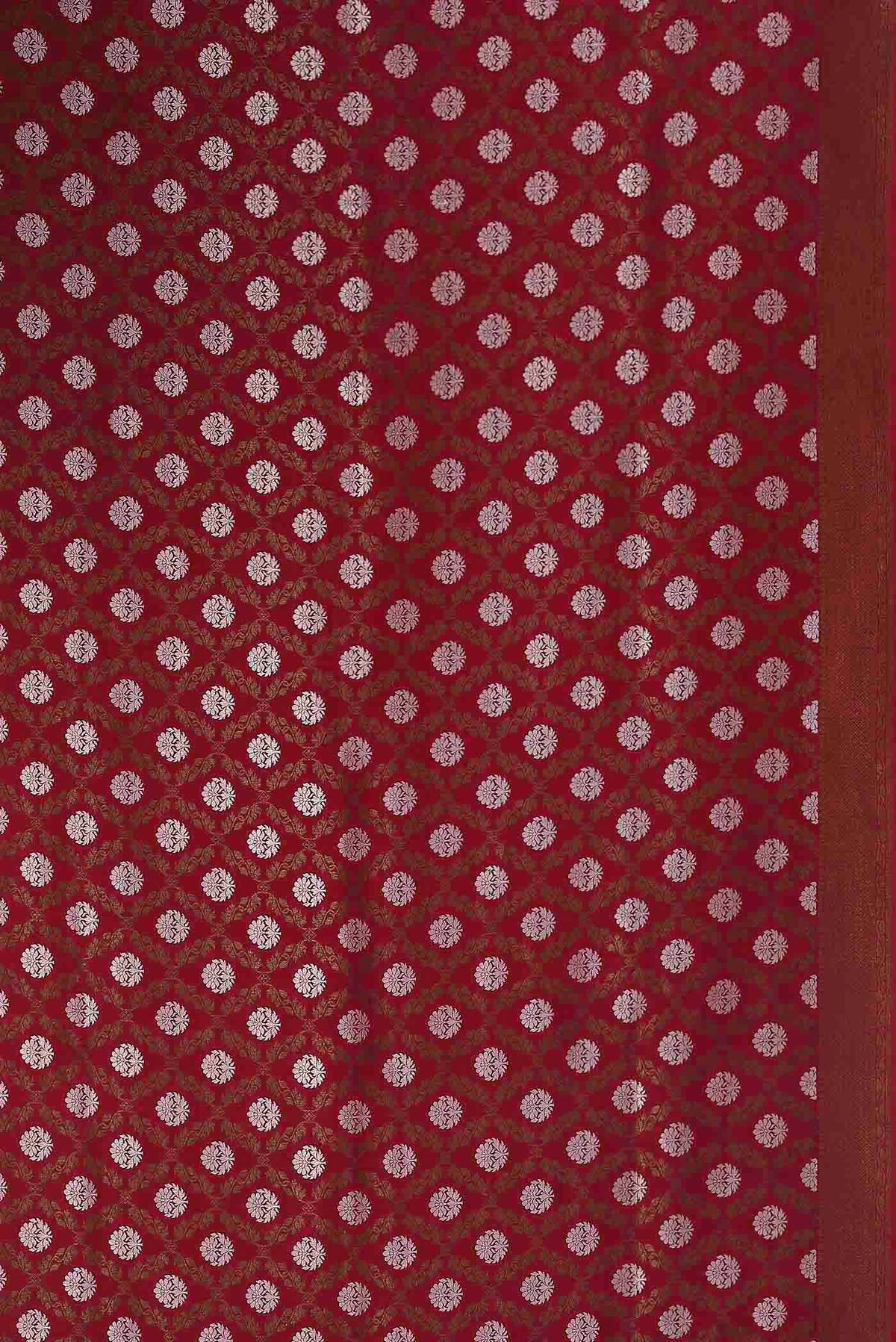 Maroon Banarasi Tussar Georgette Saree