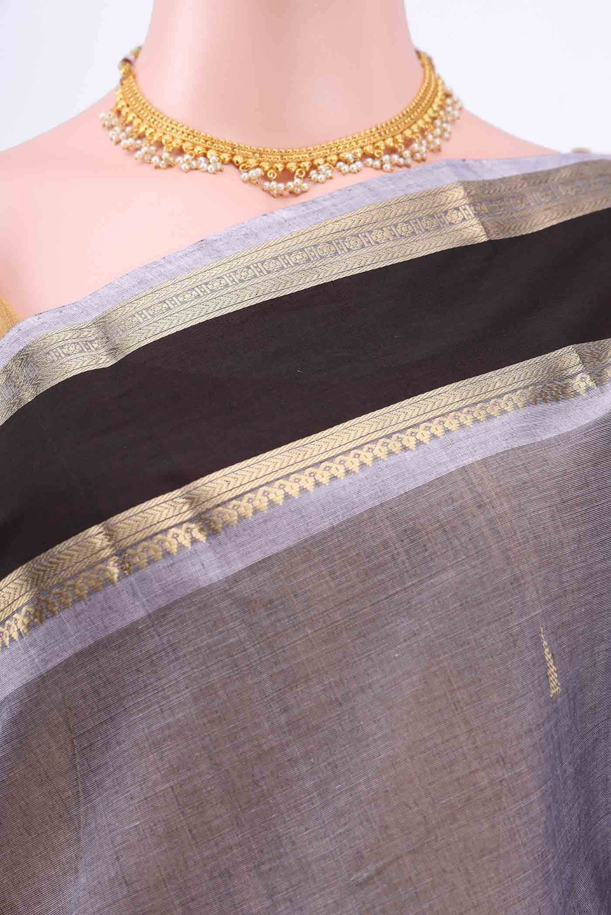 Mauve Kanchi Cotton Saree
