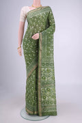 Sage Green Maheshwari Silk Cotton Saree