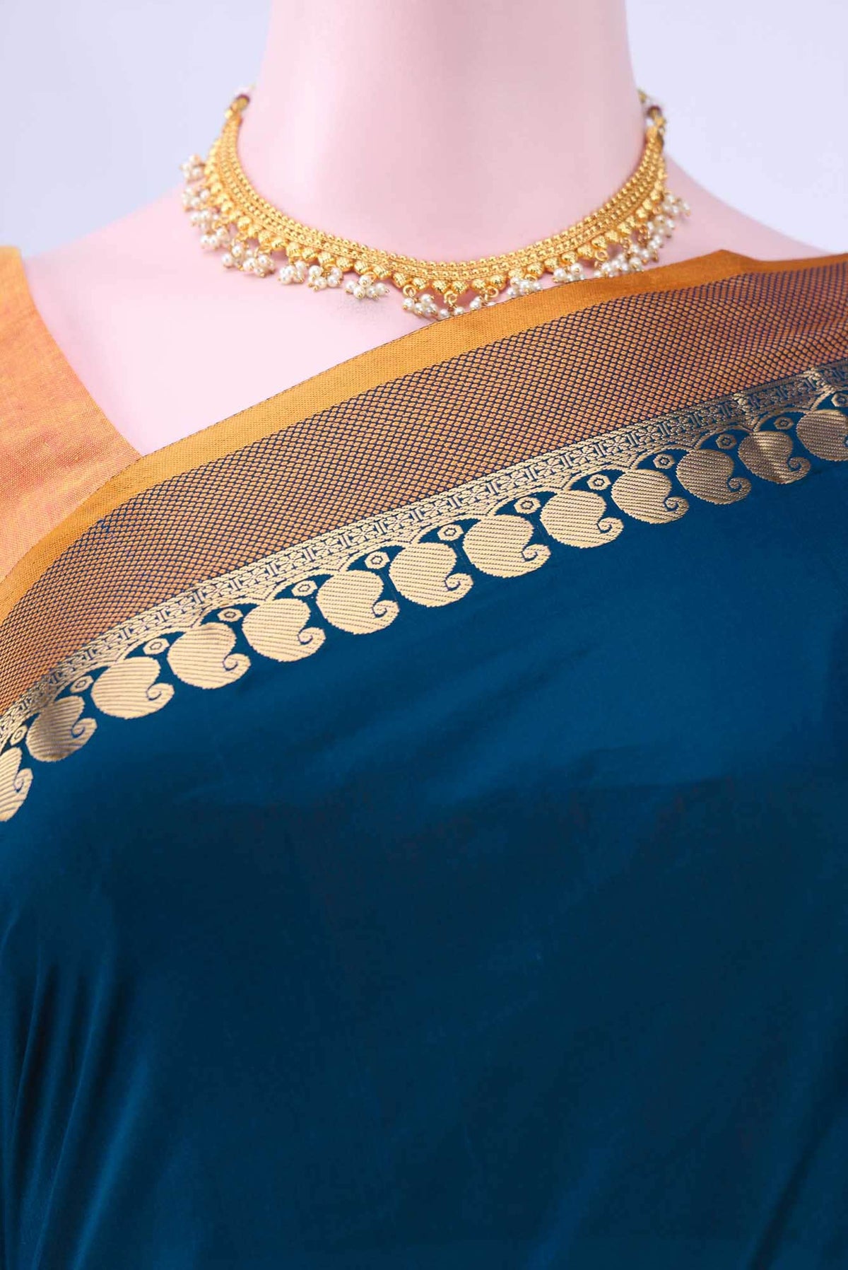 Blue Blended Bangalore Silk Saree