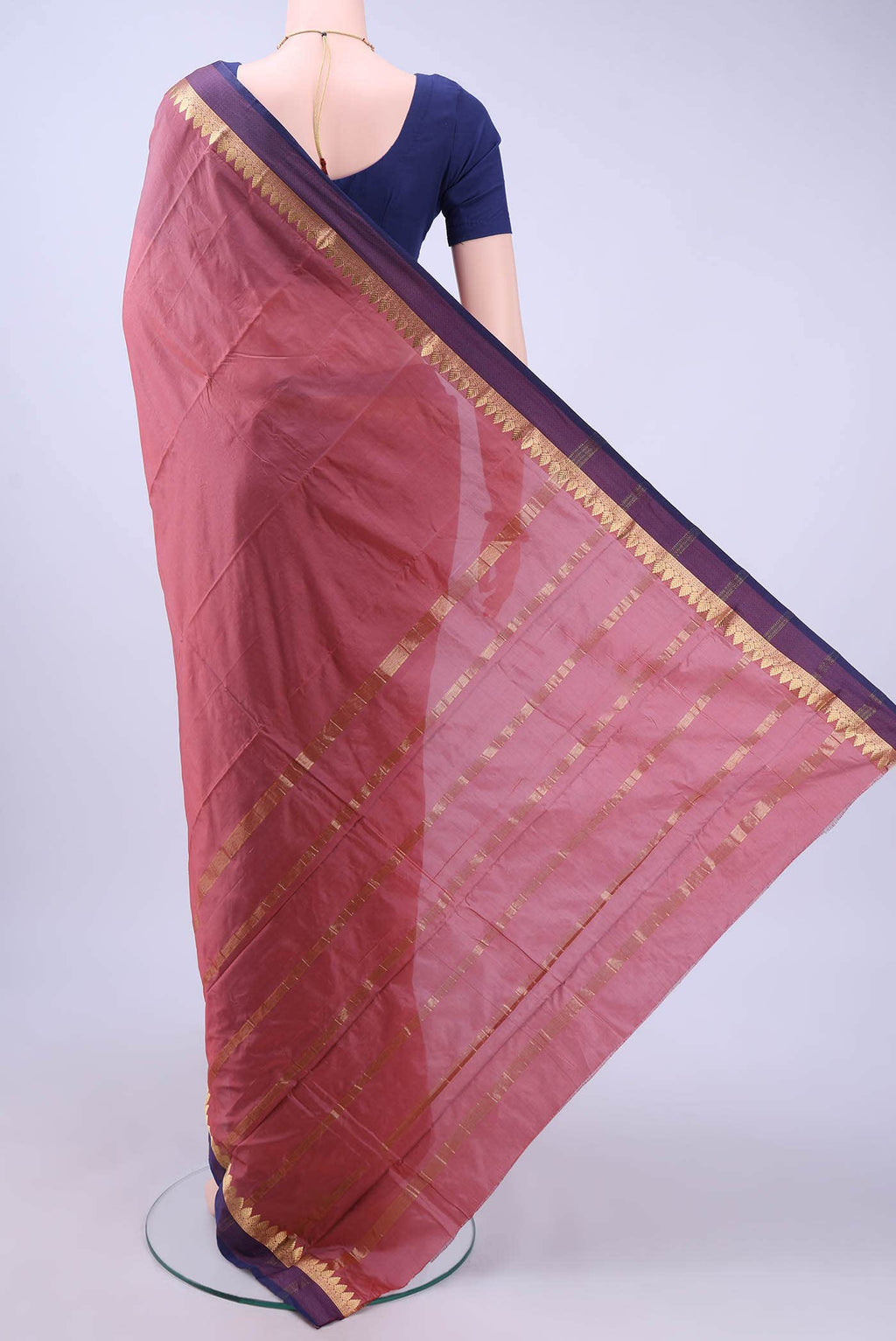 Light Magenta Blended Bangalore Silk Saree