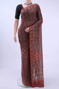 Maroon Chanderi Silk Cotton Saree
