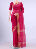Dark Pink Chanderi Silk Saree