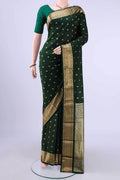 Bottle Green Bangalore Silk - kadyal Saree