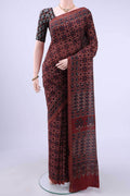 Maroon Chanderi Silk Cotton Saree