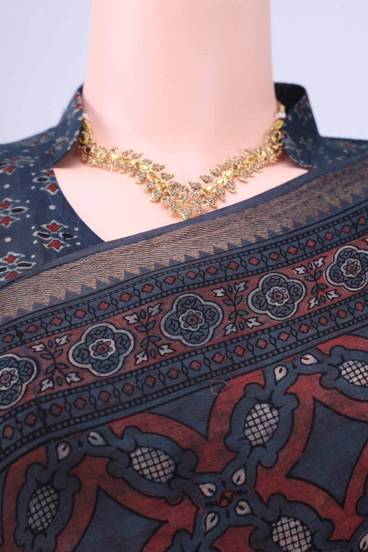 Indigo Cotton Saree