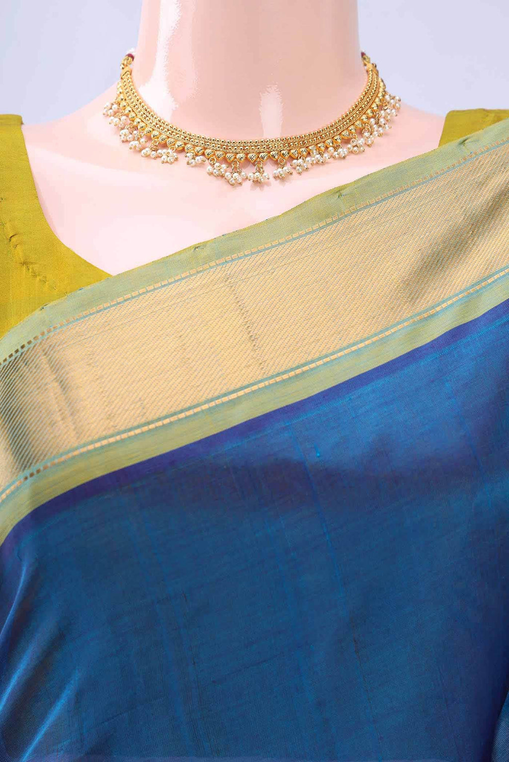 Blue Silk Cotton Saree