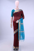 Maroon Silk Cotton Saree