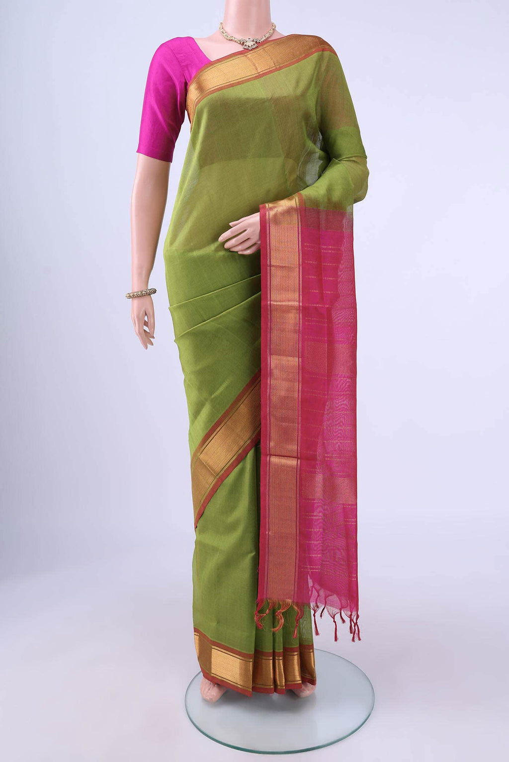 Green Coimbatore Silk Cotton Saree