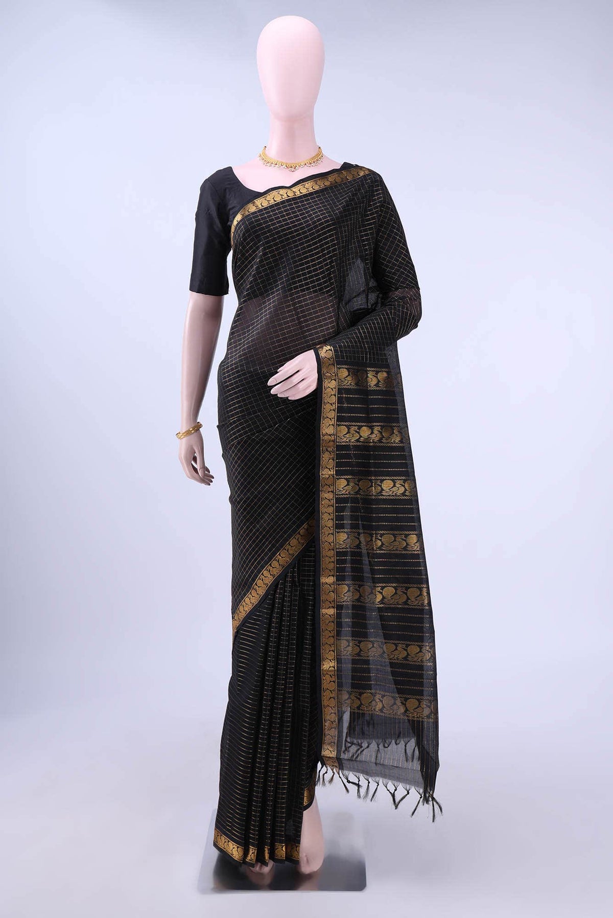 Black Silk Cotton Saree