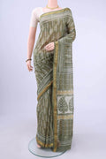 Light Green Maheshwari Silk Cotton Saree