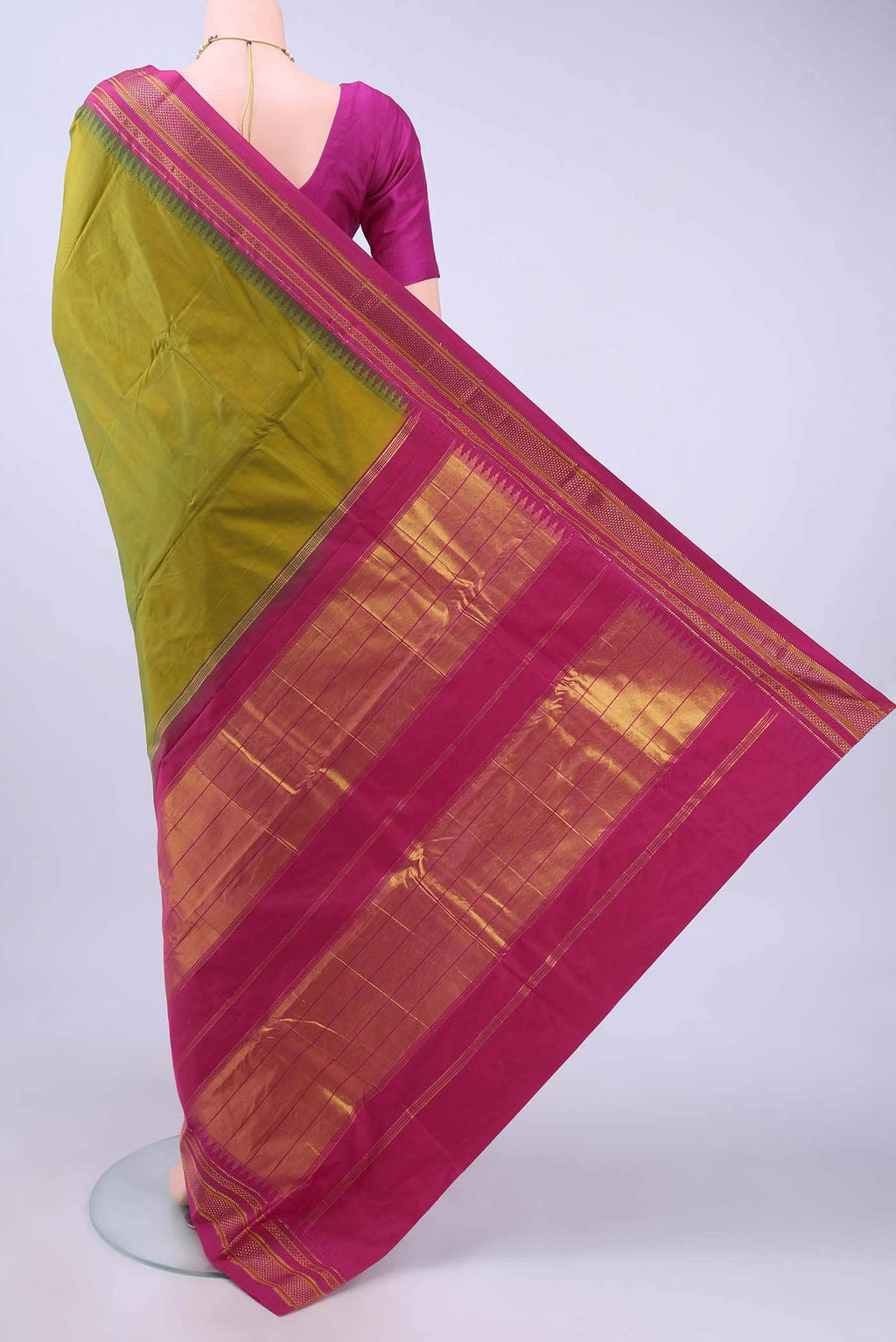 Light Green Blended Bangalore Silk - kadyal Saree