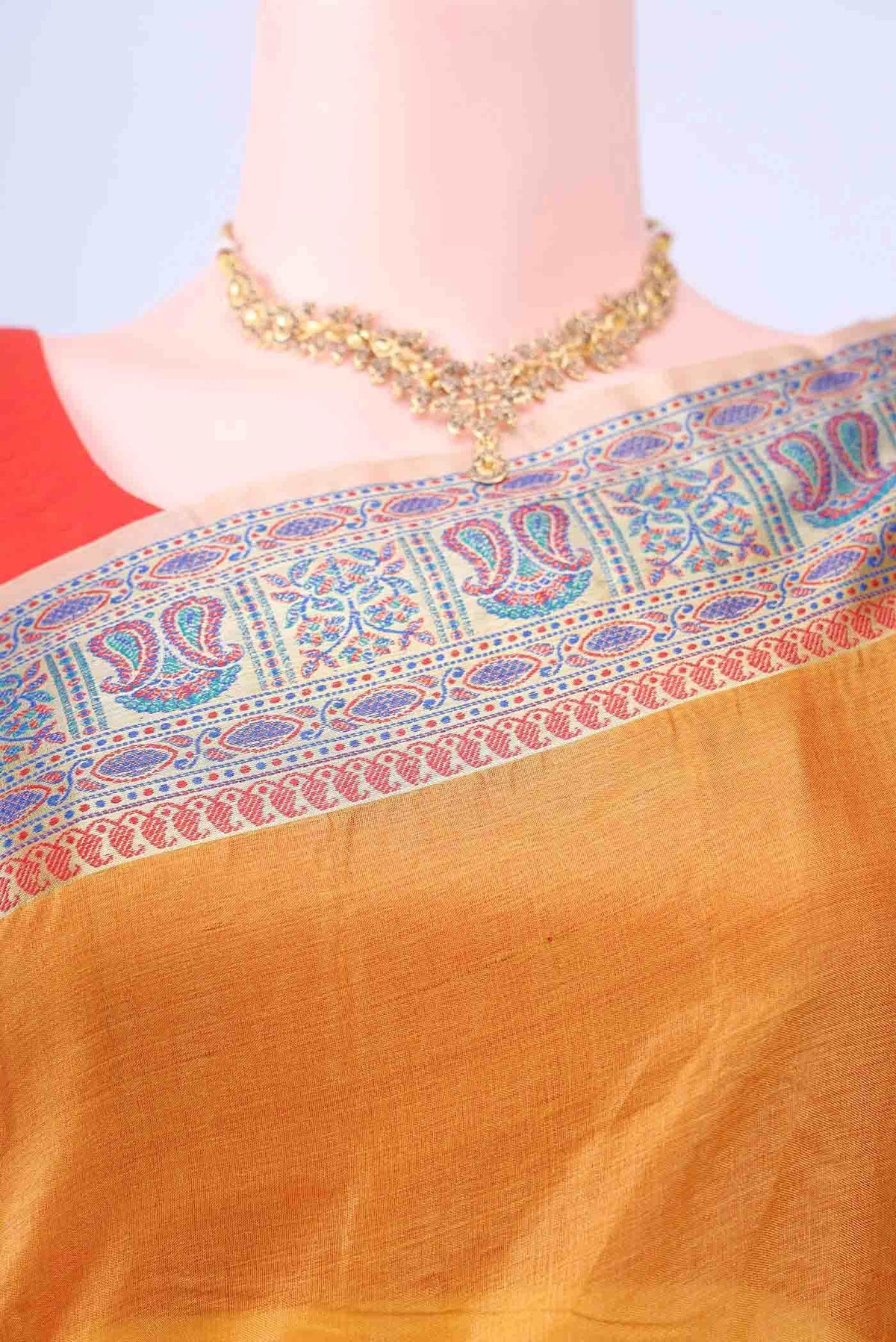 Mustard Banarasi Silk Saree