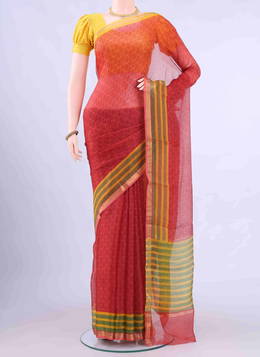 Rust Kota Silk Saree