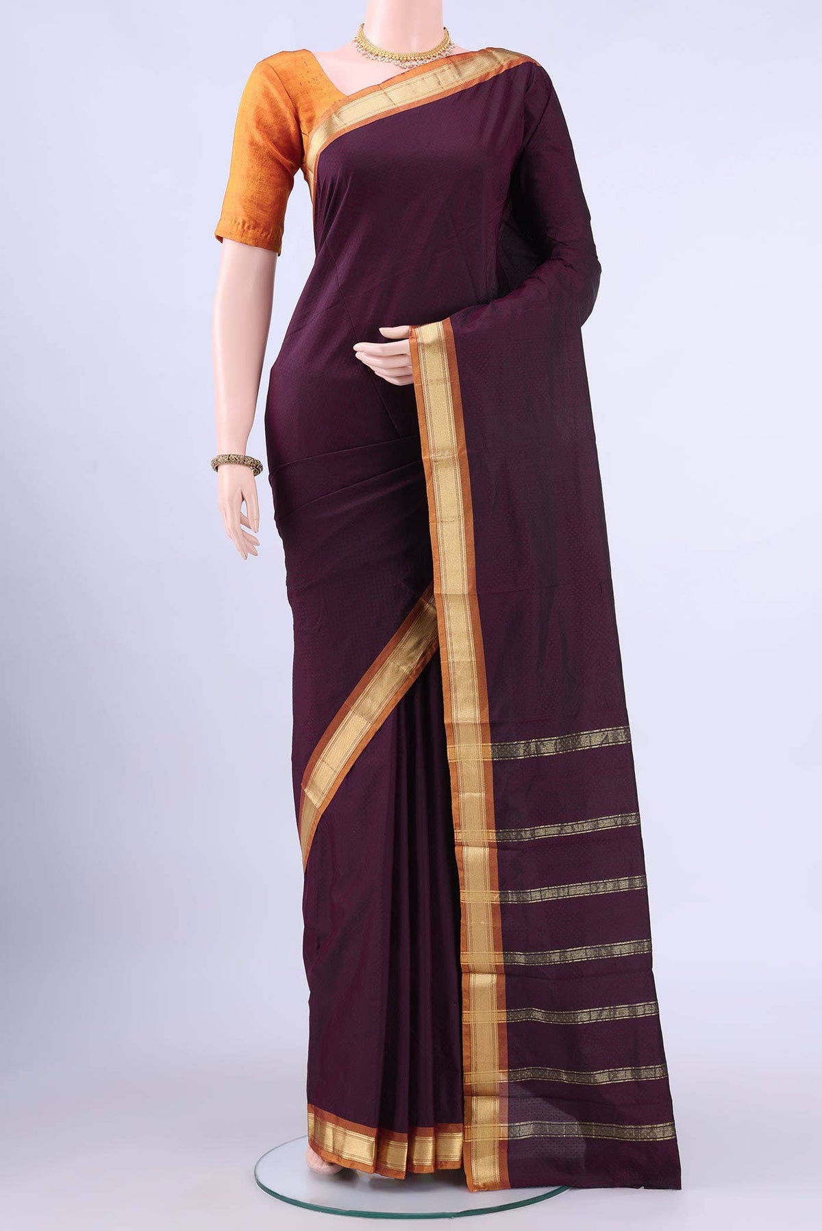 no Dual Tone Bangalore Silk Saree