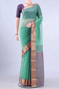 Mint Green Kora Cotton Saree