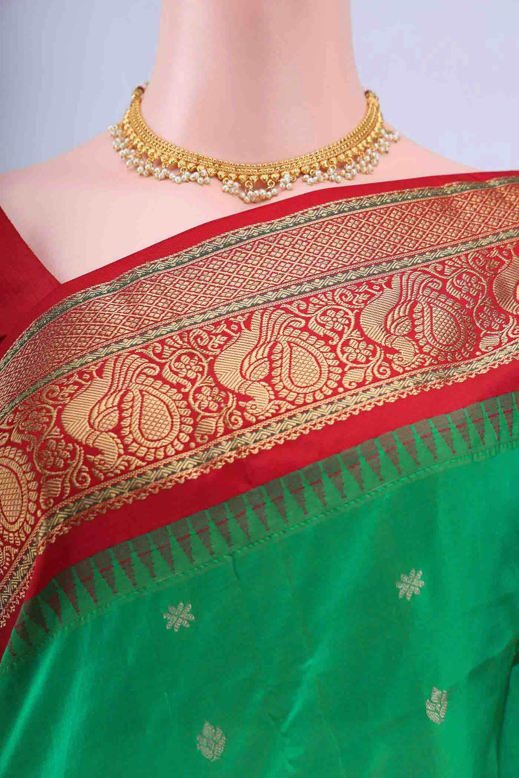 Sea Green Bangalore Silk Saree
