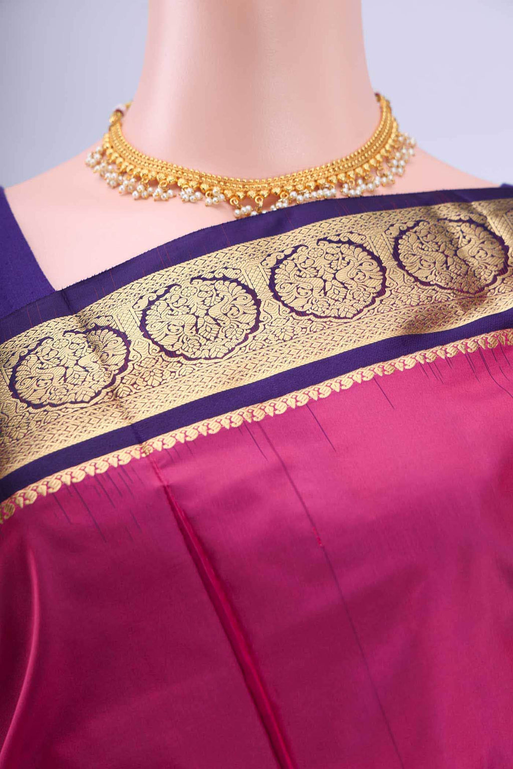 Rani Pink Blended Bangalore Silk Saree