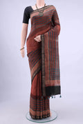 Maroon Chanderi Silk Cotton Saree