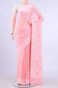 Peach Banarasi Georgette Saree