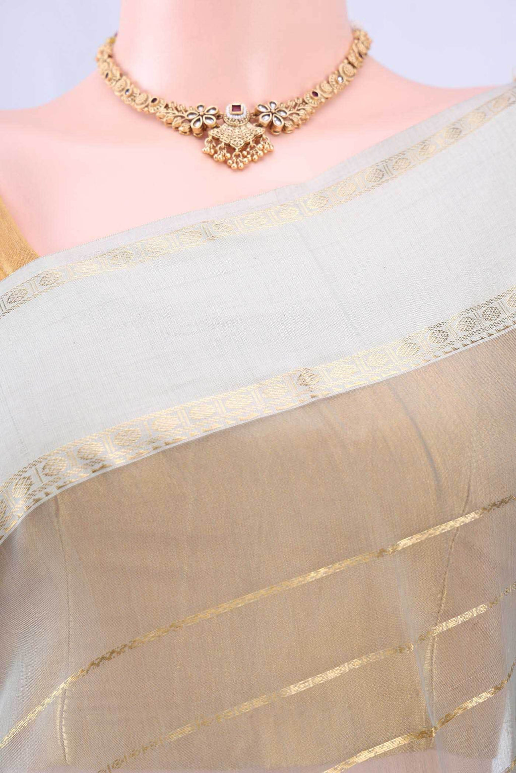Grey MP Tussar Saree