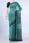 Blue Mysore Crepe Saree