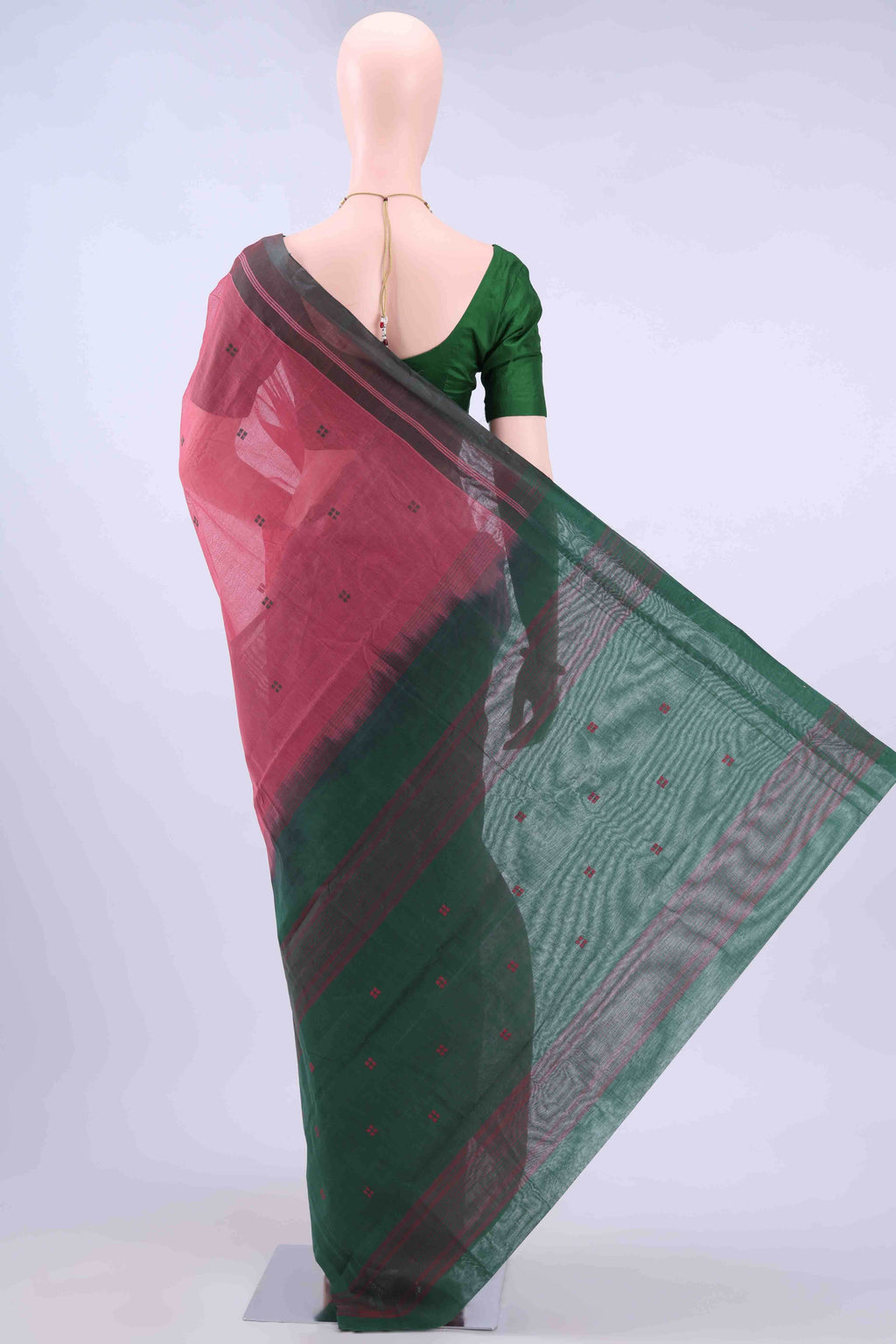 Peach Kanchi Cotton Saree