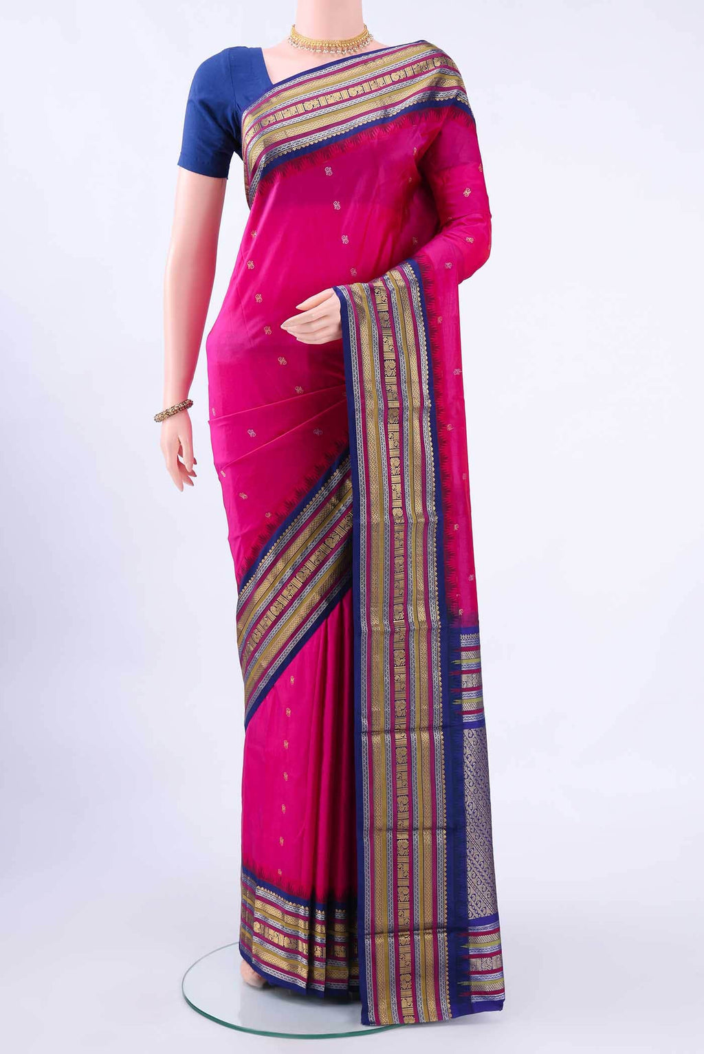 Rani Pink Bangalore Silk Saree
