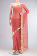 Pink Mysore Chiffon Saree