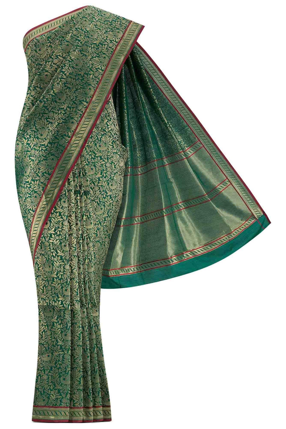 Green Banarasi Silk Saree
