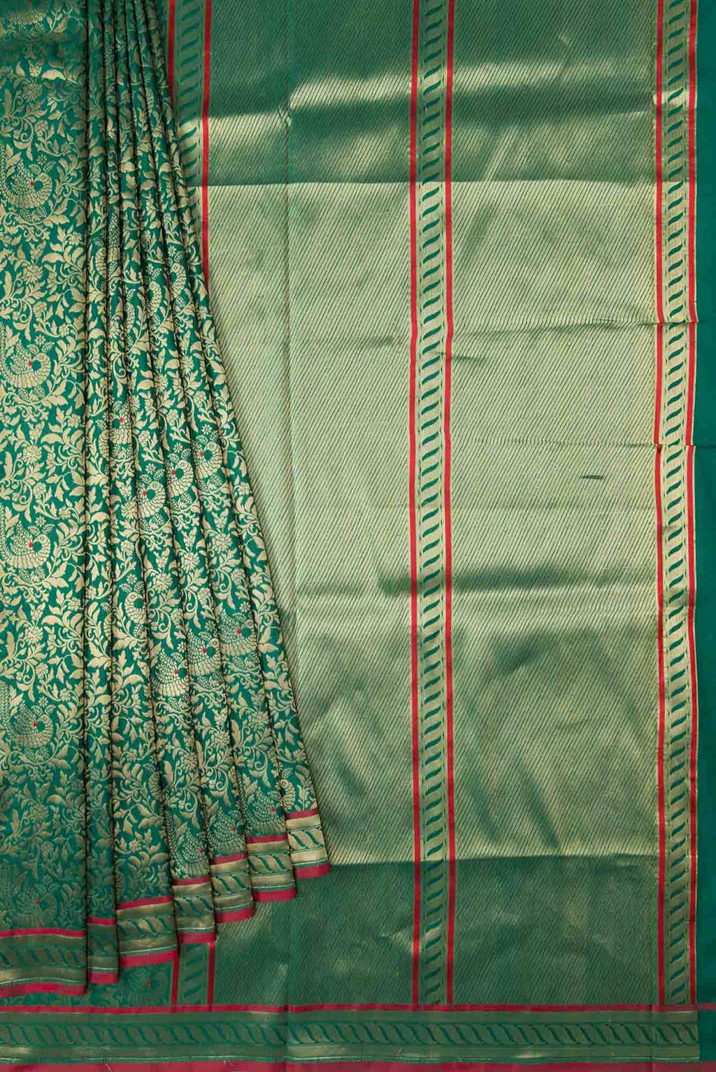 Green Banarasi Silk Saree