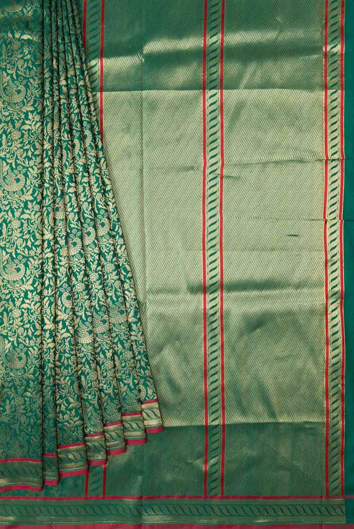 Green Banarasi Silk Saree