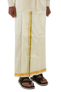 Cream Cream Art Silk Dhoti 8 Muzham