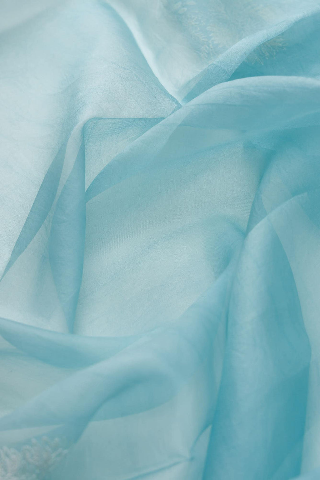 Asteracea Blue floral design saree from Embroidered Romance Collection by Nalli