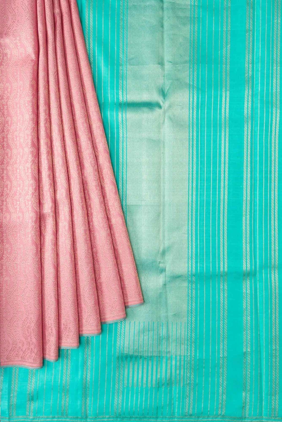 Ballari-Peach Kanchipuram Silk Saree