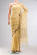 Yellow Blended Cotton Saree