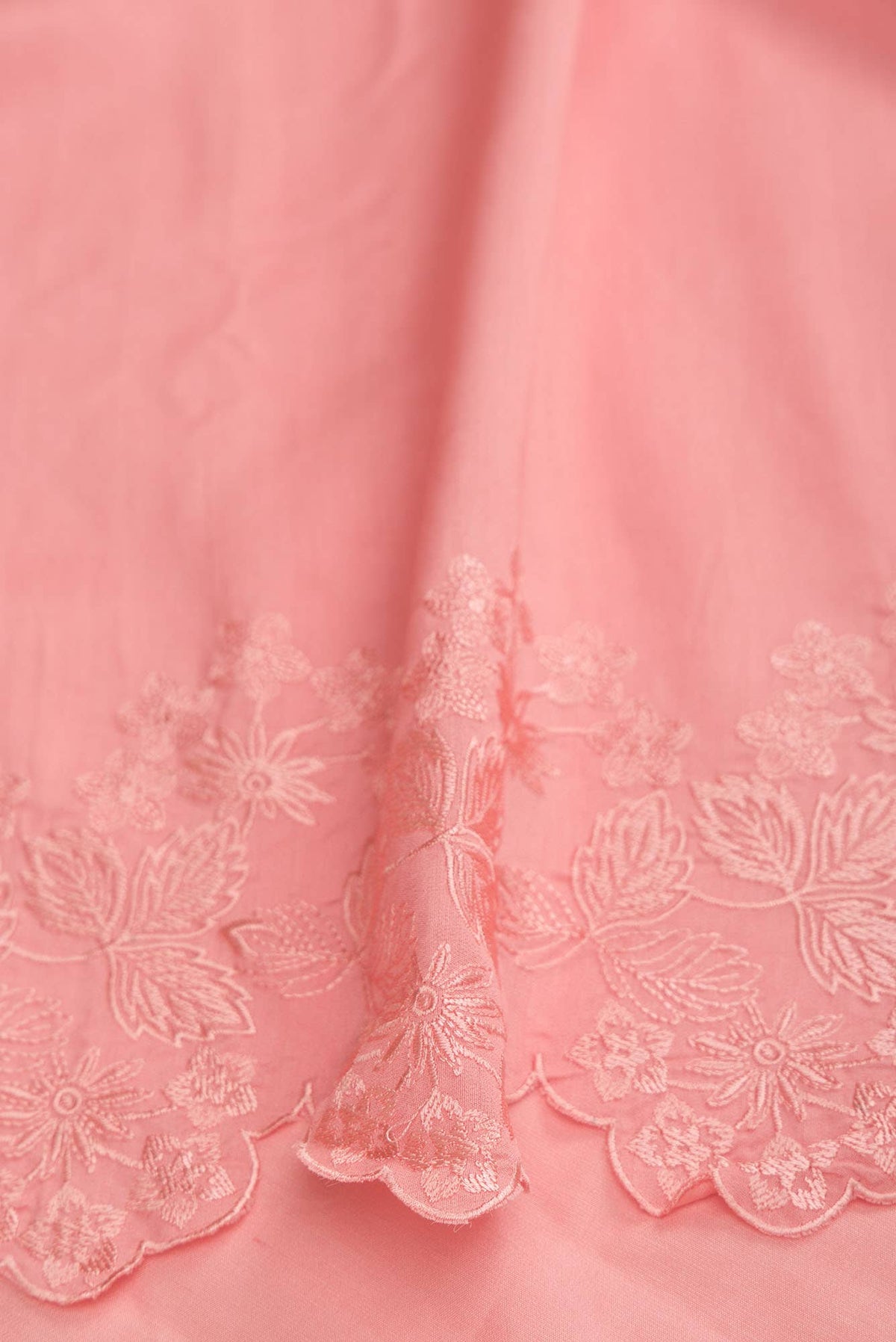 Forget-me-not Peach floral design saree from Embroidered Romance Collection by Nalli