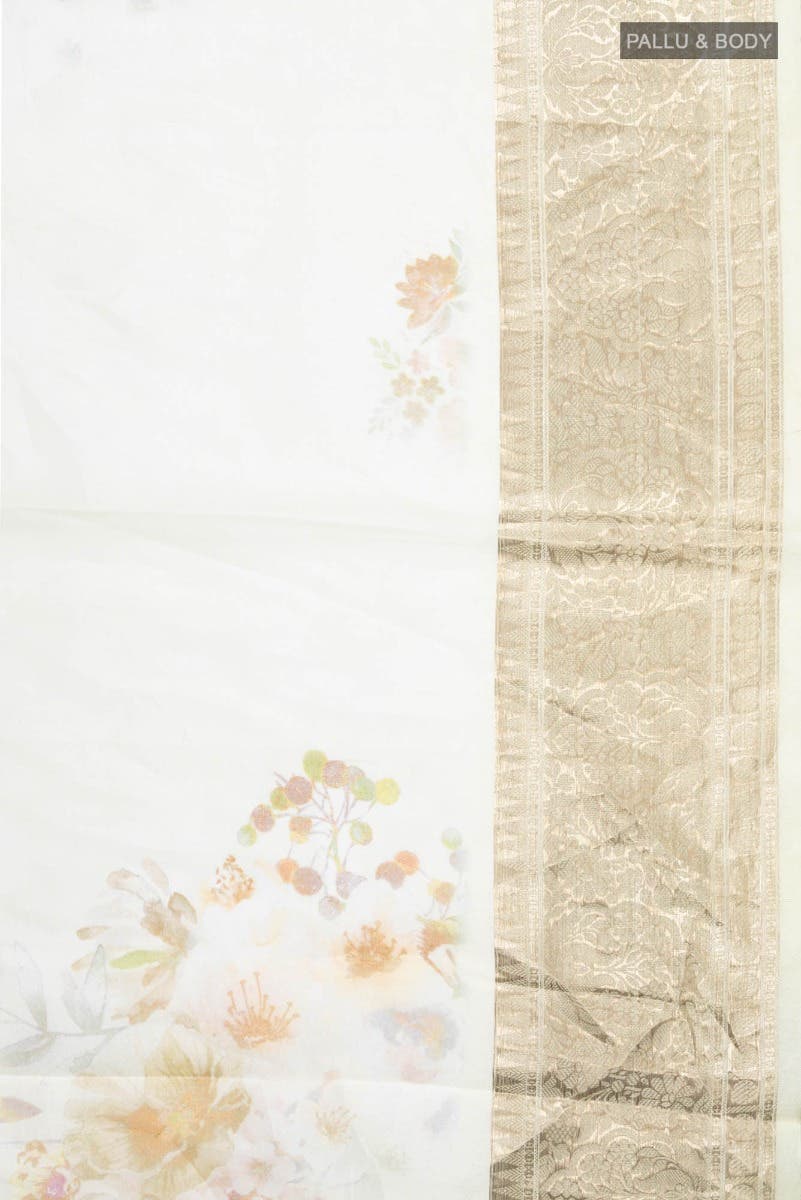 Lemon Yellow Pure Organza Silk Saree