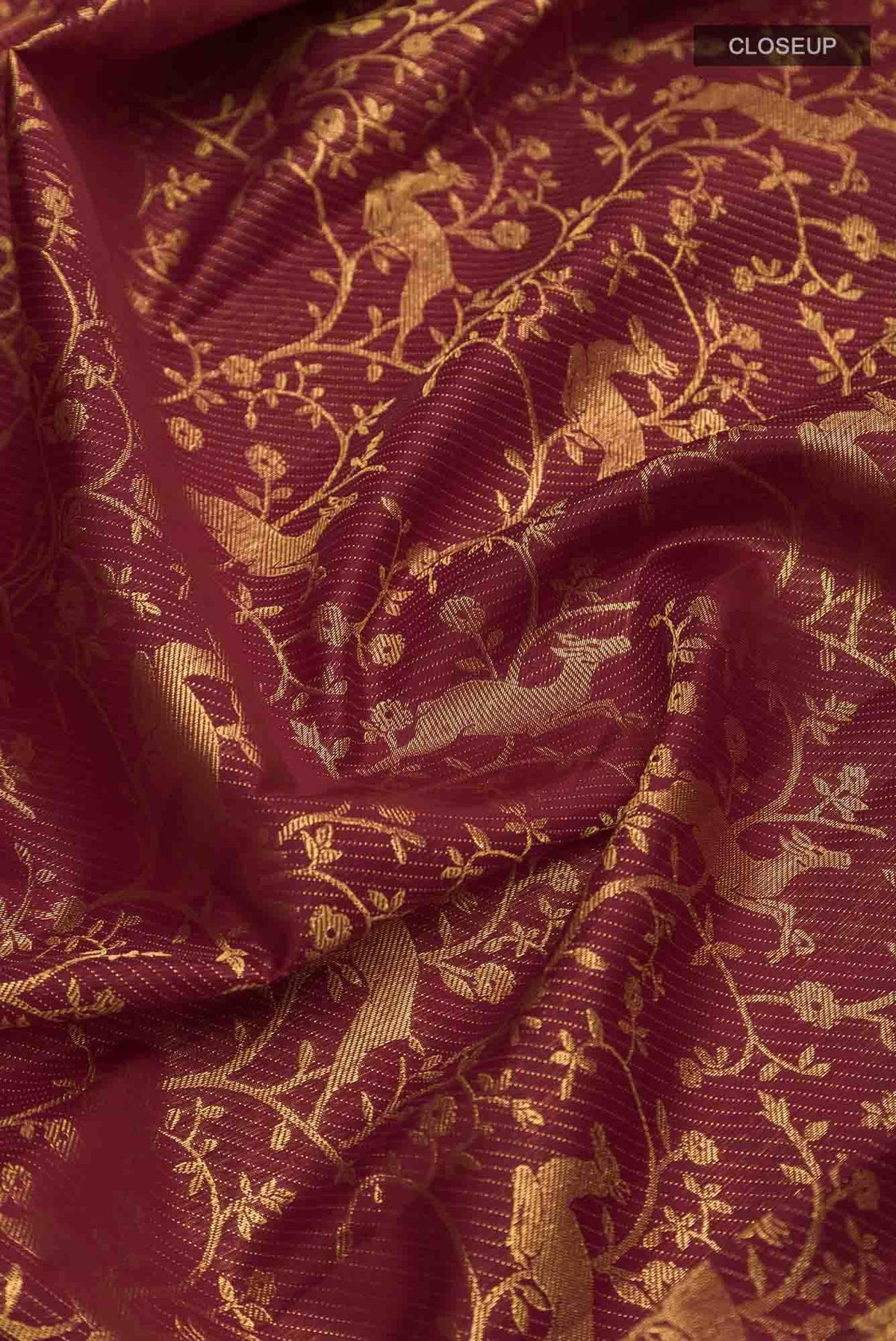 Aaditi-Maroon Kanchipuram Silk Saree