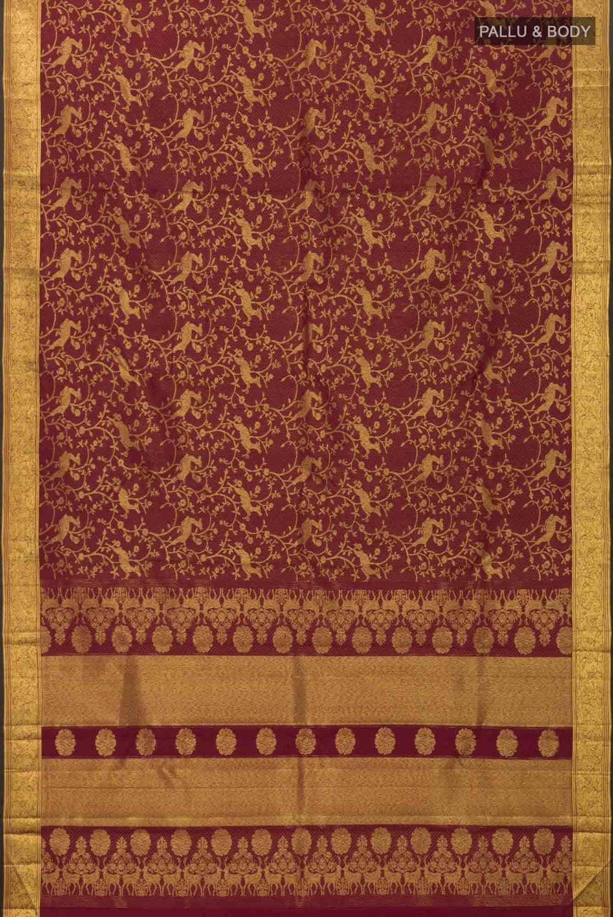 Aaditi-Maroon Kanchipuram Silk Saree