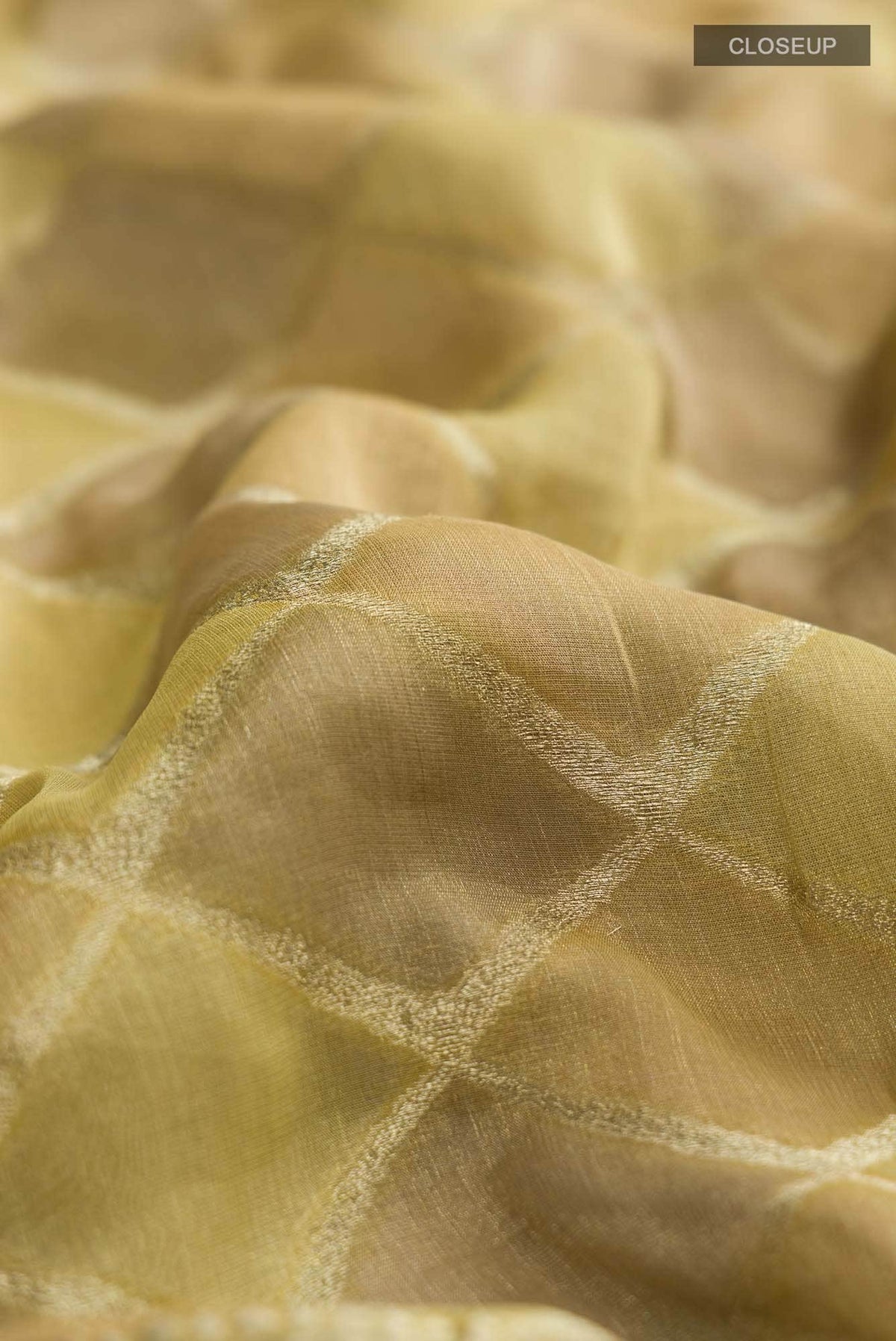 Yellow Mysore Georgette Saree