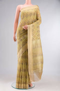 Yellow Mysore Georgette Saree