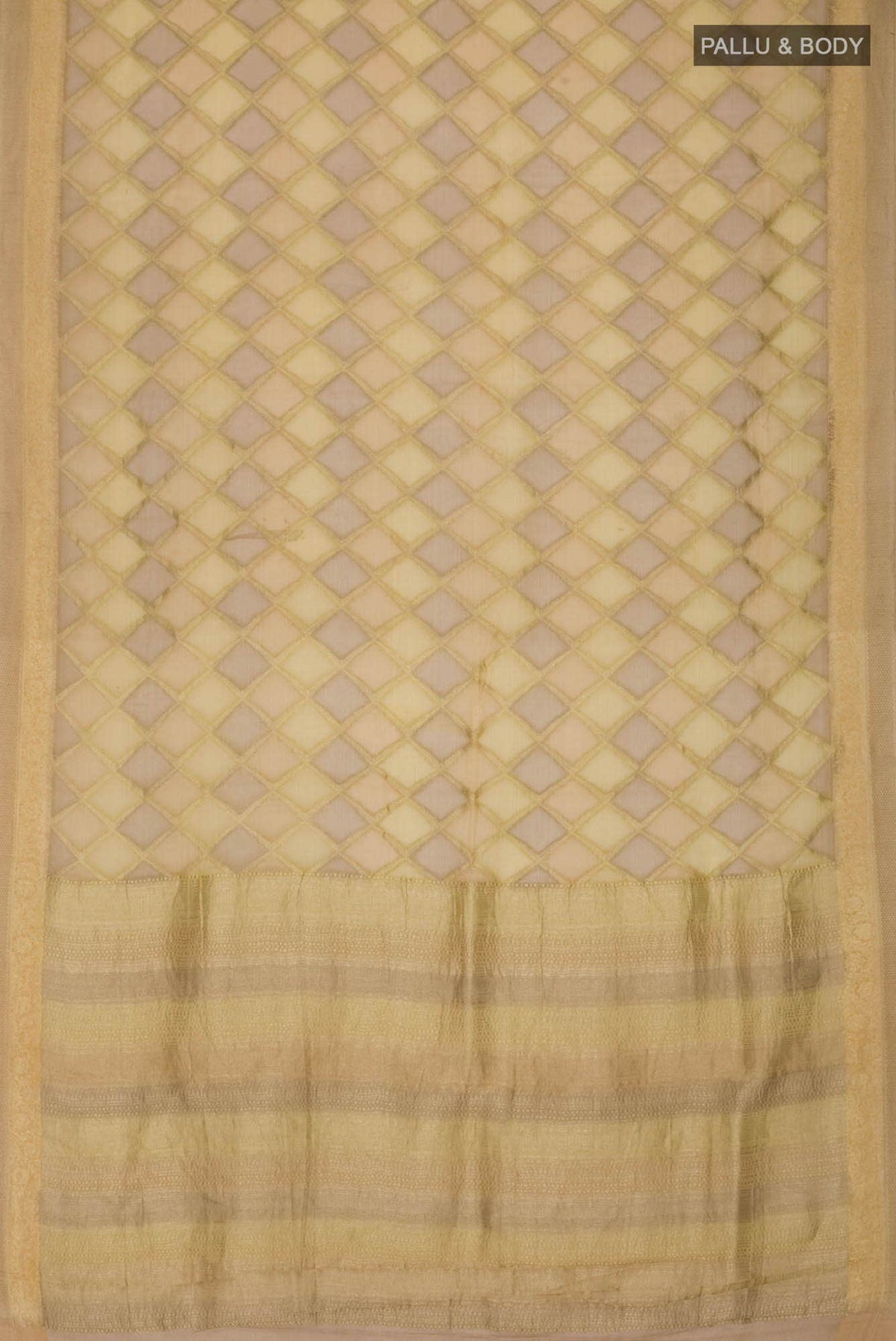 Yellow Mysore Georgette Saree