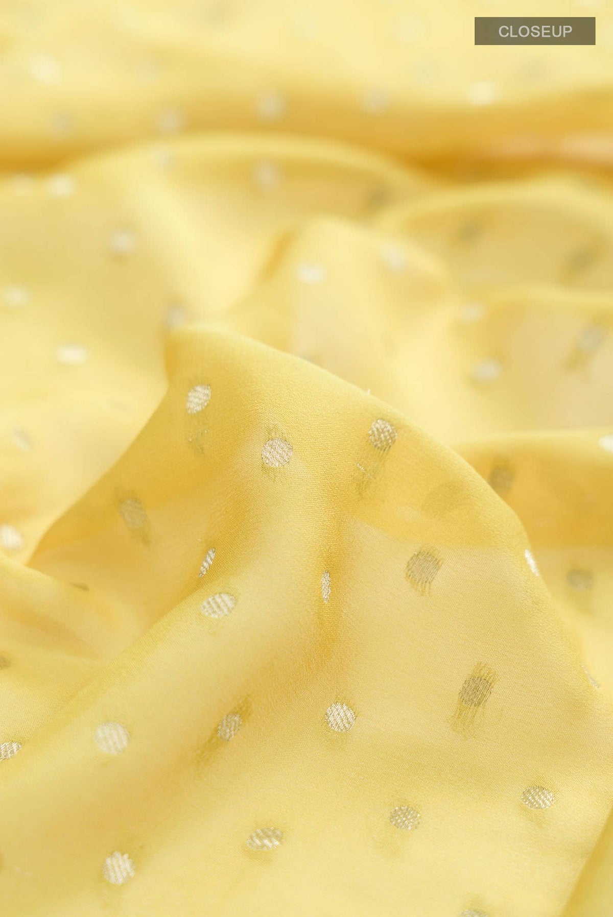 Yellow Mysore Georgette Saree