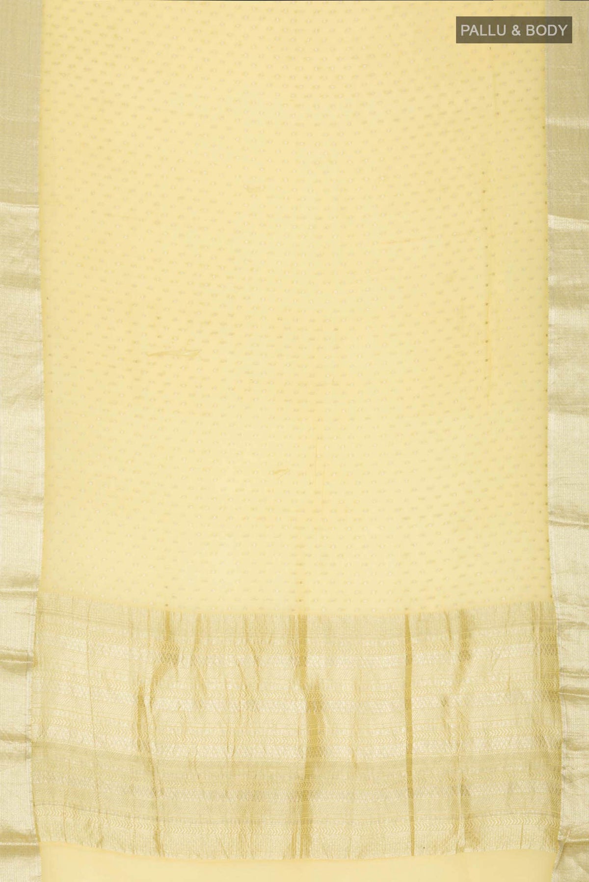 Yellow Mysore Georgette Saree